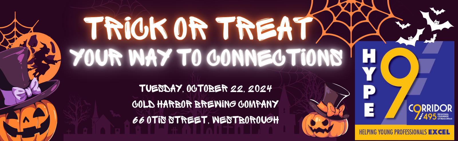 HYPE9 Trick or Treat to Connections Logo