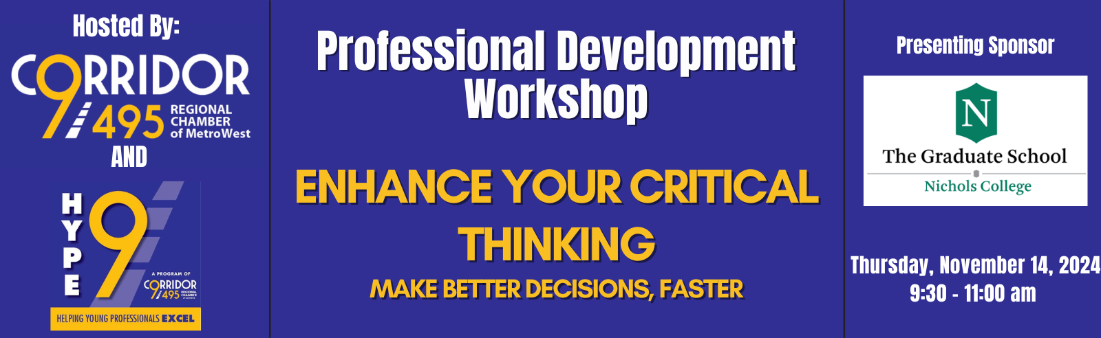 Professional Development Workshop – Enhance Your Critical Thinking